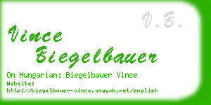 vince biegelbauer business card